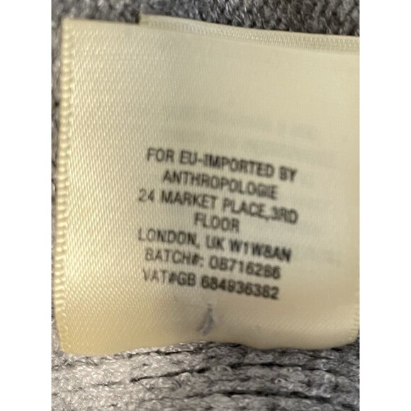 Moth Anthropologie Gray Oversize Sweater Roll Neck Tunic S - Picture 8 of 9